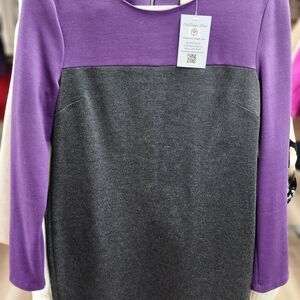 Michael Kors Long Sleeve Dress in Purple and Gray